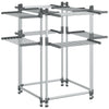 Vidaxl wasrek 107x107x120 cm aluminium