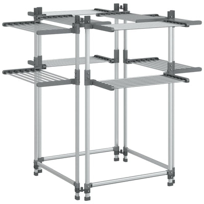 Vidaxl wasrek 107x107x120 cm aluminium