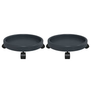 Vidaxl plantentrolleys 2 st met wielen ø34 cm 35 kg grijs - afbeelding 3