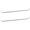 Vidaxl gordijnrails 2 st 60-105 cm aluminium wit en zilverkleurig