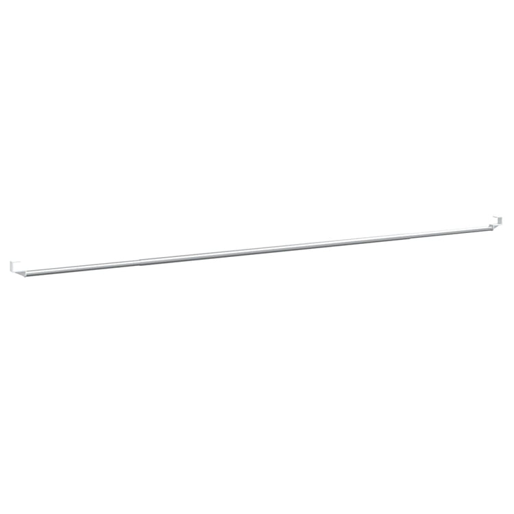 Vidaxl gordijnrails 2 st 90-130 cm aluminium wit en zilverkleurig