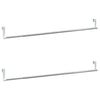 VidaXL Gordijnrails 2 st 60-105 cm aluminium wit en zilverkleurig