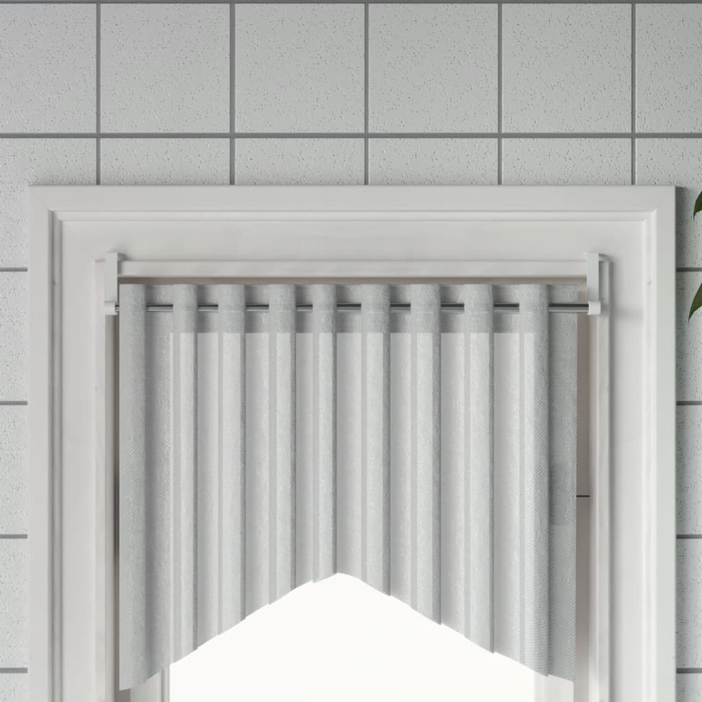 Vidaxl gordijnrails 2 st 60-105 cm aluminium wit en zilverkleurig
