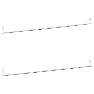 Vidaxl gordijnrails 2 st 90-135 cm aluminium wit en zilverkleurig
