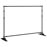 Vidaxl achtergrondstandaard 305x243 cm staal zwart - afbeelding 2