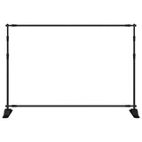 Vidaxl achtergrondstandaard 305x243 cm staal zwart - afbeelding 3