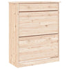 Vidaxl schoenenkast alta 77x35x96 cm massief grenenhout