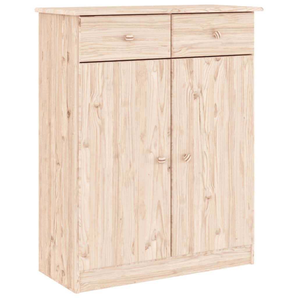Vidaxl schoenenkast alta 77x35x96 cm massief grenenhout