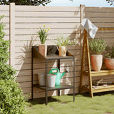 Vidaxl plantenstandaard 56,5x54,5x100 cm verzinkt staal antracietkleur - afbeelding 1
