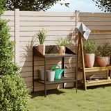 Vidaxl plantenstandaard 75,5x54,5x100 cm verzinkt staal antracietkleur - afbeelding 1