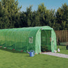 VidaXL Tuinkas met stalen frame 28 m² 14x2x2 m groen