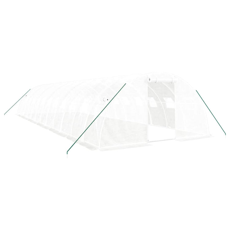 VidaXL Tuinkas met stalen frame 48 m² 12x4x2 m wit