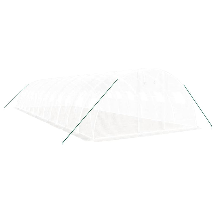 VidaXL Tuinkas met stalen frame 48 m² 12x4x2 m wit