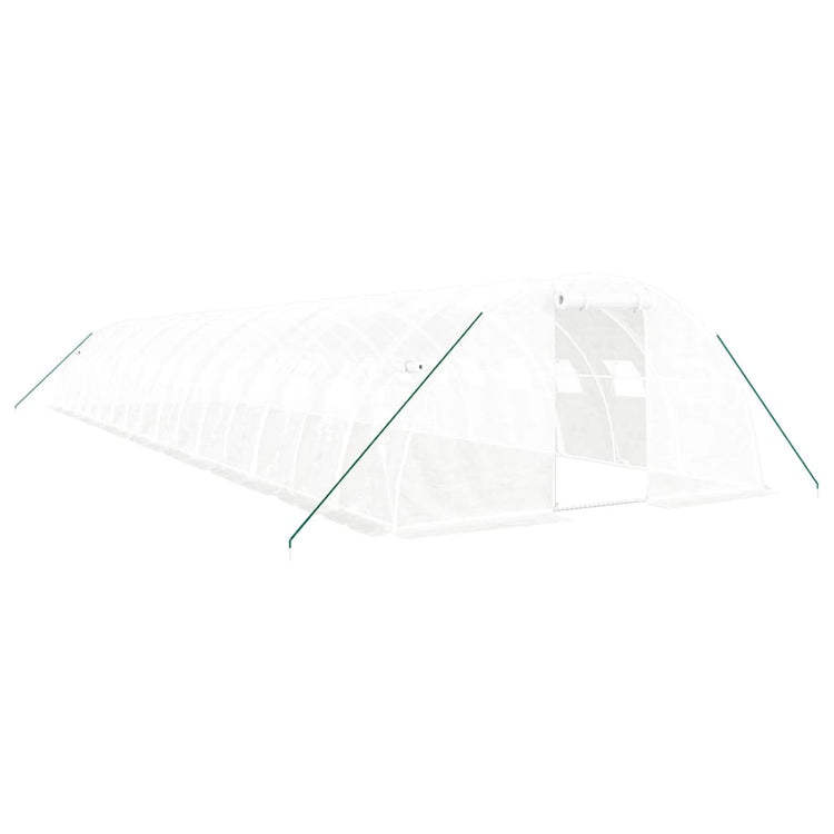 VidaXL Tuinkas met stalen frame 64 m² 16x4x2 m wit