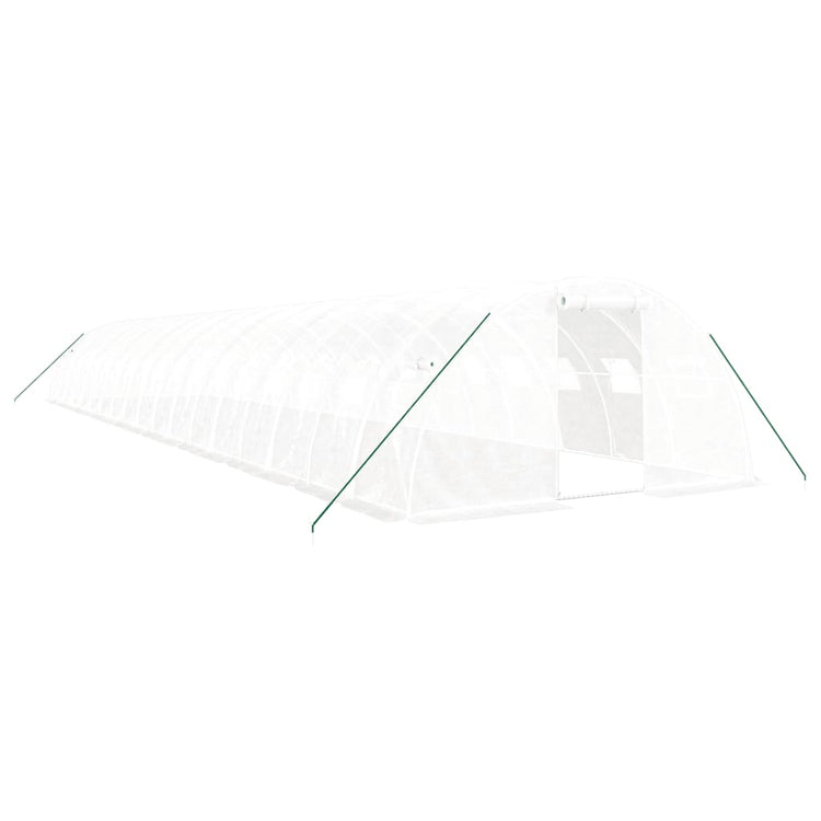 VidaXL Tuinkas met stalen frame 72 m² 18x4x2 m wit