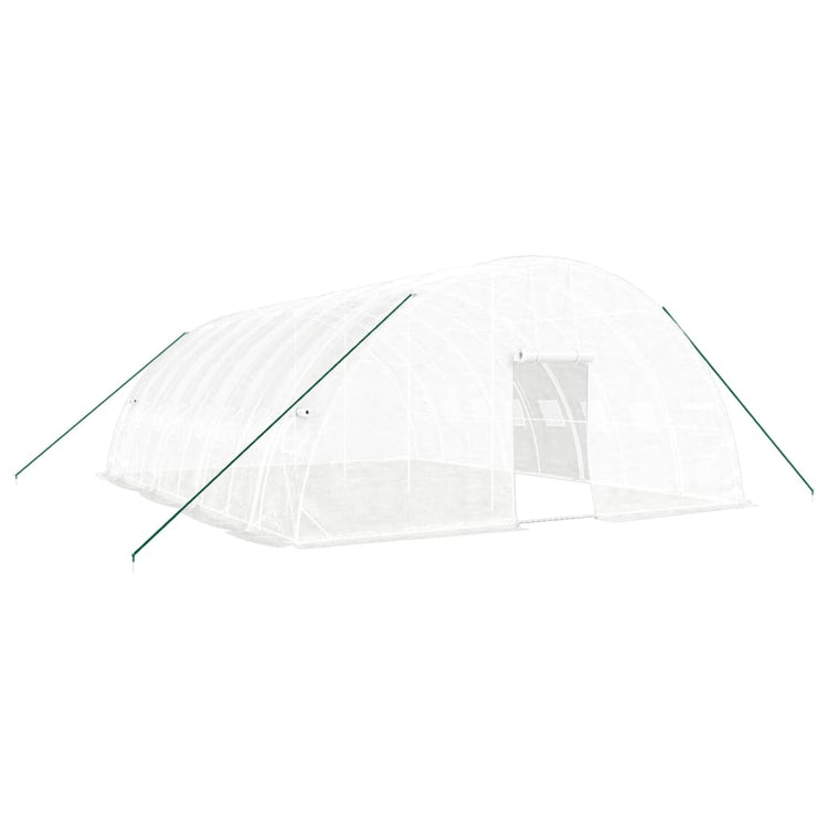 VidaXL Tuinkas met stalen frame 48 m² 8x6x2,85 m wit
