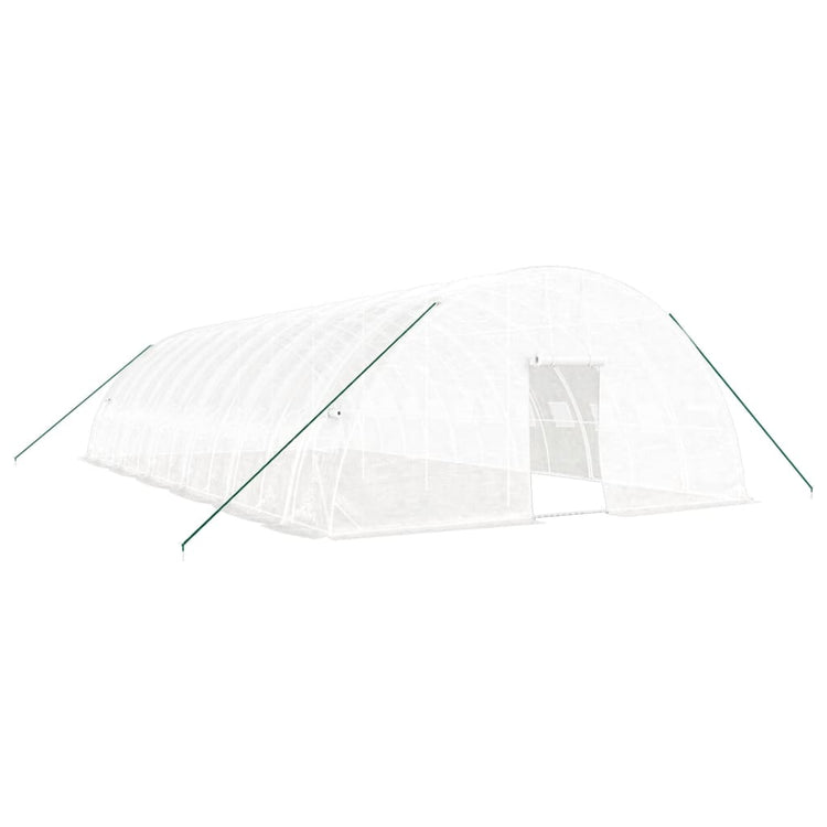VidaXL Tuinkas met stalen frame 72 m² 12x6x2,85 m wit