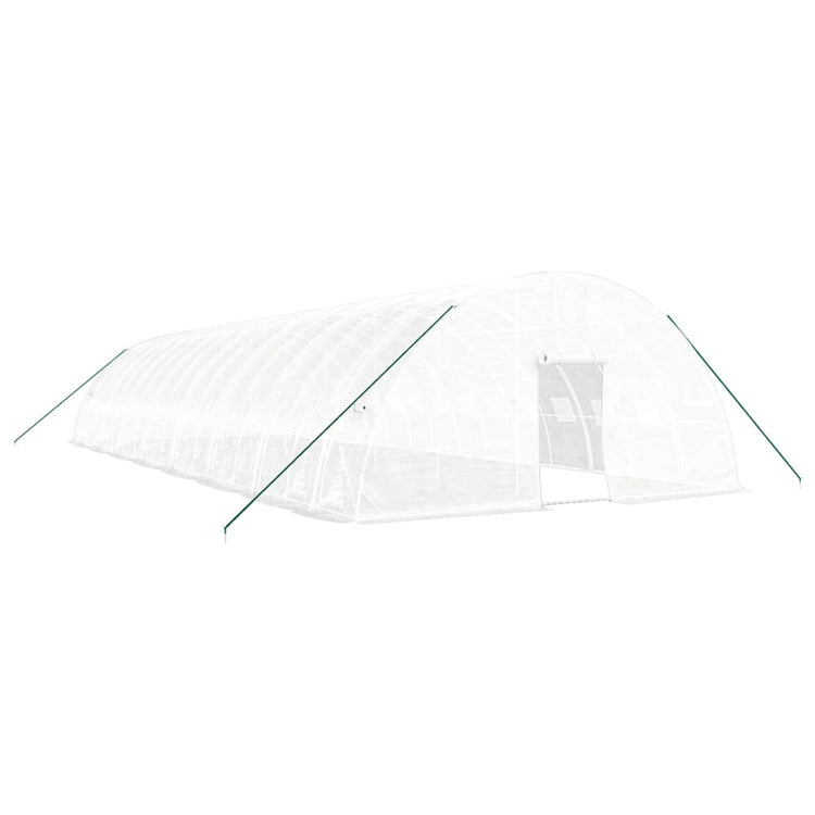 VidaXL Tuinkas met stalen frame 96 m² 16x6x2,85 m wit