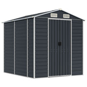 VidaXL Tuinschuur 191x215x198 cm gegalvaniseerd staal antracietkleurig - afbeelding 2