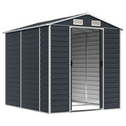 VidaXL Tuinschuur 191x215x198 cm gegalvaniseerd staal antracietkleurig - afbeelding 3