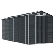 VidaXL Tuinschuur 191x470x198 cm gegalvaniseerd staal antracietkleurig - afbeelding 2