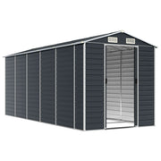 VidaXL Tuinschuur 191x470x198 cm gegalvaniseerd staal antracietkleurig - afbeelding 3