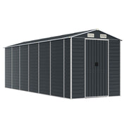 VidaXL Tuinschuur 191x555x198 cm gegalvaniseerd staal antracietkleurig - afbeelding 2