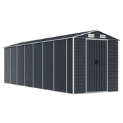 VidaXL Tuinschuur 191x640x198 cm gegalvaniseerd staal antracietkleurig - afbeelding 2