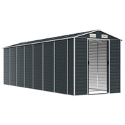 VidaXL Tuinschuur 191x640x198 cm gegalvaniseerd staal antracietkleurig - afbeelding 3