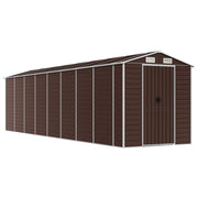VidaXL Tuinschuur 191x725x198 cm gegalvaniseerd staal bruin - afbeelding 2