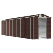 VidaXL Tuinschuur 191x725x198 cm gegalvaniseerd staal bruin - afbeelding 3