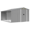 VidaXL Tuinschuur 277x365,5x179 cm gegalvaniseerd staal grijs
