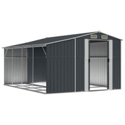 VidaXL Tuinschuur 277x365,5x179 cm gegalvaniseerd staal antracietkleur - afbeelding 3