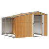 VidaXL Tuinschuur 277x279x179 cm gegalvaniseerd staal lichtbruin