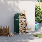 Vidaxl haardhoutopslag 40x45x100 cm gegalvaniseerd staal groen - afbeelding 1
