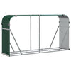 Vidaxl haardhoutopslag 180x45x100 cm gegalvaniseerd staal groen