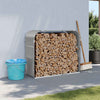 Vidaxl haardhoutopslag 120x45x100 cm gegalvaniseerd staal lichtgrijs