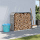 Vidaxl haardhoutopslag 120x45x100 cm gegalvaniseerd staal lichtgrijs