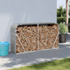 Vidaxl haardhoutopslag 180x45x100 cm gegalvaniseerd staal lichtgrijs