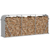 Vidaxl haardhoutopslag 234x45x100 cm gegalvaniseerd staal lichtgrijs