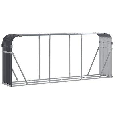 Vidaxl houthouder antraciet 234x45x100 cm gegalvaniseerd staal