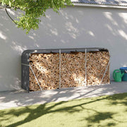 Vidaxl houthouder antraciet 234x45x100 cm gegalvaniseerd staal - afbeelding 1