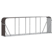 Vidaxl haardhoutopslag 300x45x100 cm gegalvaniseerd staal bruin - afbeelding 2