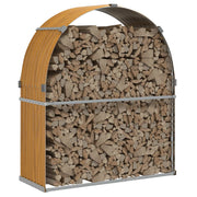 Vidaxl haardhoutopslag 120x45x140 cm gegalvaniseerd staal houtlook - afbeelding 3