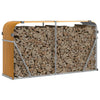 Vidaxl haardhoutopslag 180x45x100 cm gegalvaniseerd staal houtlook