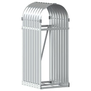 Vidaxl haardhoutopslag 40x45x100 cm gegalvaniseerd staal zilverkleurig - afbeelding 2