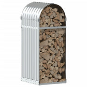 Vidaxl haardhoutopslag 40x45x100 cm gegalvaniseerd staal zilverkleurig - afbeelding 3