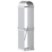 Vidaxl haardhoutopslag 40x45x170 cm gegalvaniseerd staal zilverkleurig - afbeelding 2