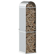 Vidaxl haardhoutopslag 40x45x170 cm gegalvaniseerd staal zilverkleurig - afbeelding 3