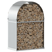 Vidaxl haardhoutopslag 80x45x120 cm gegalvaniseerd staal zilverkleurig - afbeelding 3